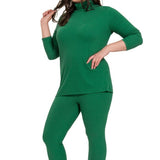Emerald Green Buttery Soft Turtleneck & Legging Set