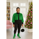 Black Microfiber Turtleneck & Legging Set