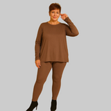 Brown Buttery Soft Crewneck & Legging Set