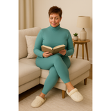 Dusty Teal Butter Soft Turtleneck & Legging Set
