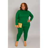 Emerald Green Buttery Soft Turtleneck & Legging Set
