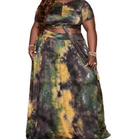 D'Niya Tie-Dyed Skirt Set