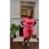 Two Piece Shorts Set - Neon Green