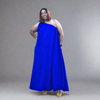 One Shoulder Bow Tie Maxi Dress