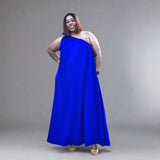 One Shoulder Bow Tie Maxi Dress