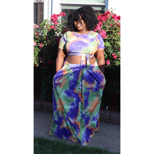 D'Niya Tie-Dyed Skirt Set
