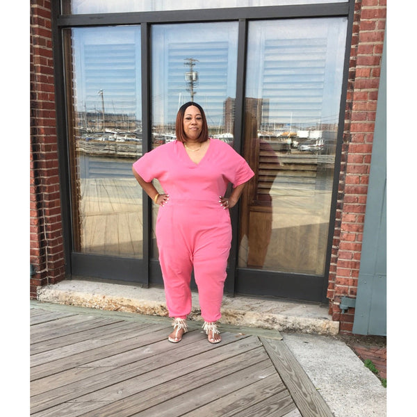 Pocket Pull On Drop Shoulder Jumpsuit